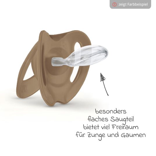 Nuk Schnuller 2er Pack for Nature - Silikon 0-6 M - Grün / Beige