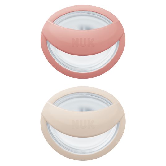 Nuk Pacifier 2-pack MommyFeel - Silicone 0-9 M - Blush / Sanstone