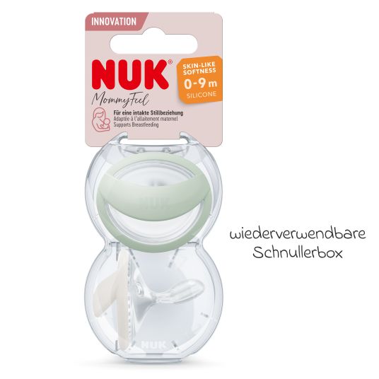 Nuk Schnuller 2er Pack MommyFeel - Silikon 0-9 M - Mint / Offwhite