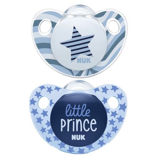 Nuk Pacifier 2 Pack Trendline - Silicone 18-36 M - Stars Blue