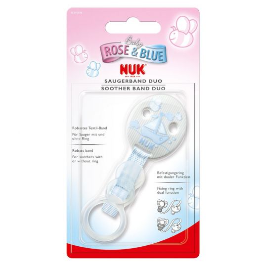 Nuk Pacifier Band Duo - Baby Blue