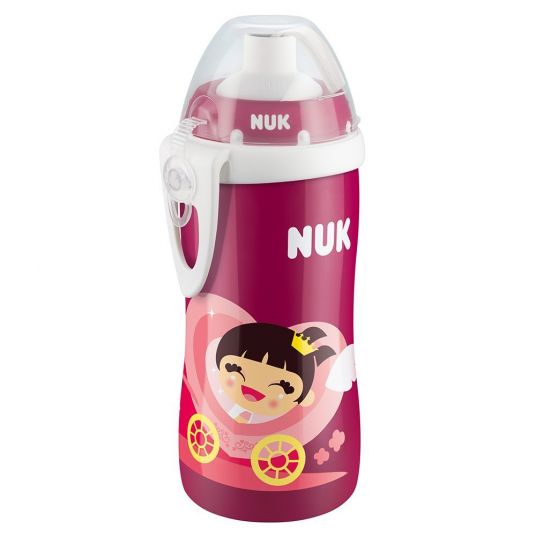 Nuk Soft-Trinkhalm-Becher Flexi Cup 300 ml - Prinzessin Pink