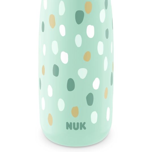 Nuk Mini-Me Flip Cup drinking bottle - with bite-proof drinking top 450 ml - dots - mint