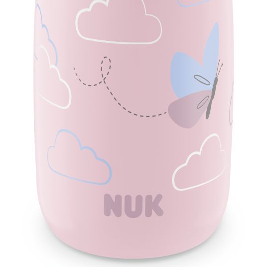 Nuk Mini-Me Sip Cup drinking bottle - with bite-proof drinking lid 300 ml - Butterfly - Pink