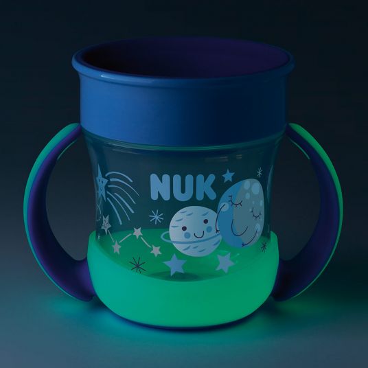 Nuk Tazza per bere Evolution Mini Magic Cup - Glow in the Dark 160 ml - Blu