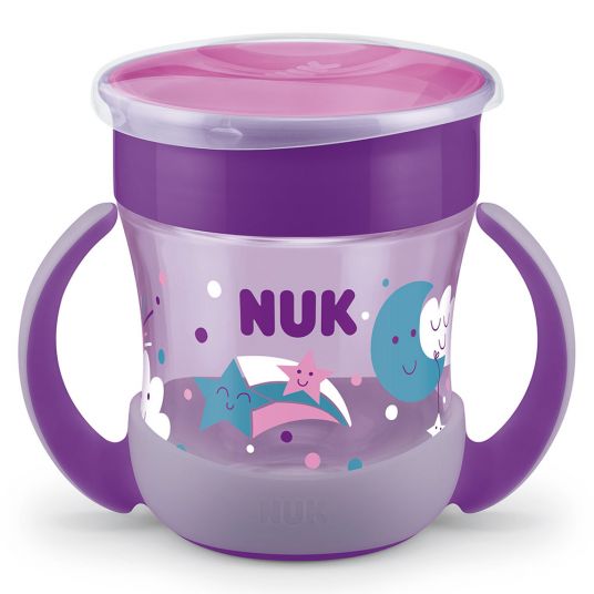 Nuk Trinklern-Becher Evolution Mini Magic Cup - Glow in the Dark 160 ml - Lila