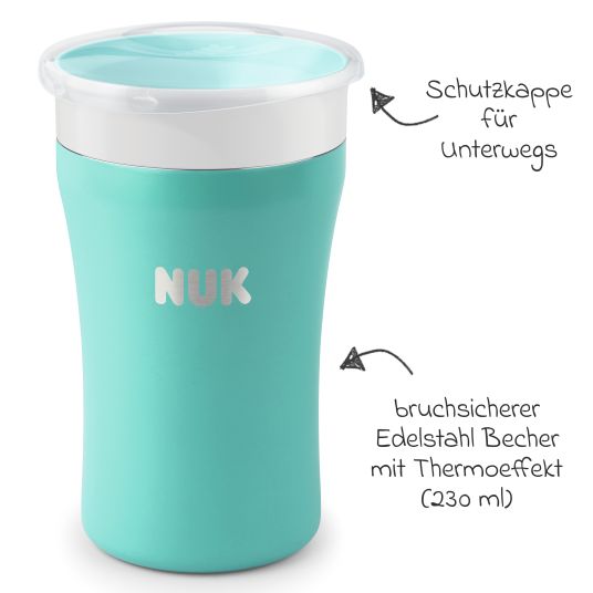 Nuk Magic Cup stainless steel 230 ml - Turquoise