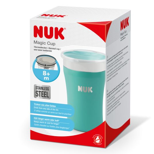 Nuk Magic Cup in acciaio inox 230 ml - Turchese