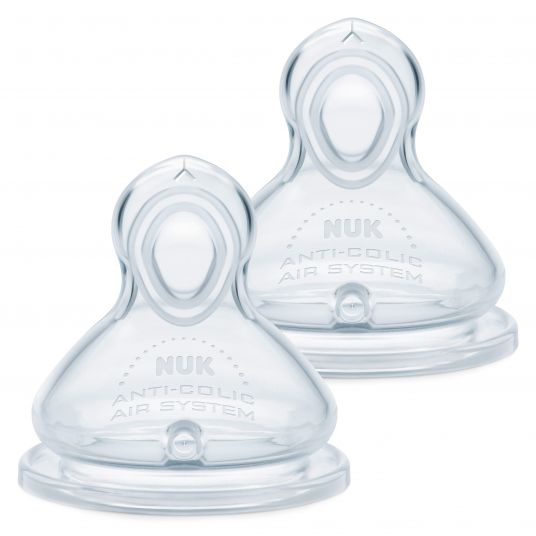Nuk Teat 2-pack First Choice Plus - silicone size 2 Flow Control