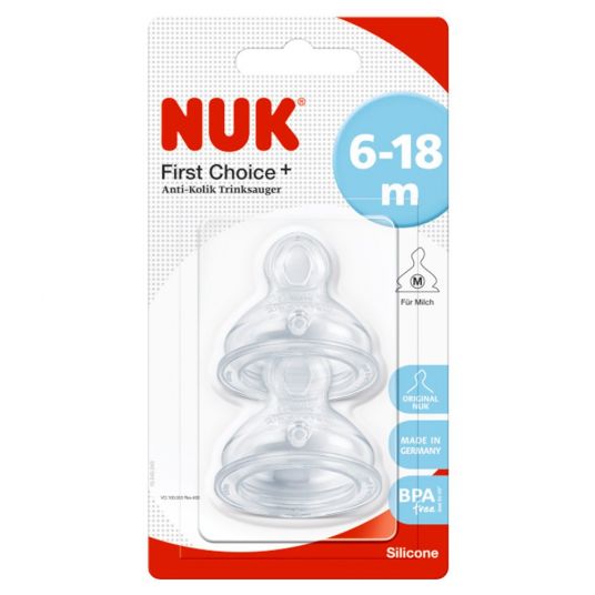 Nuk Trinksauger 2er Pack First Choice Plus - Silikon Gr. 2 M