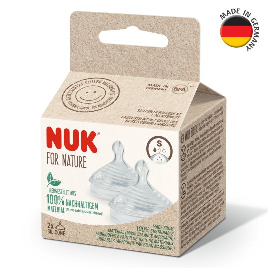 Nuk Teat 2-pack for Nature - silicone size S
