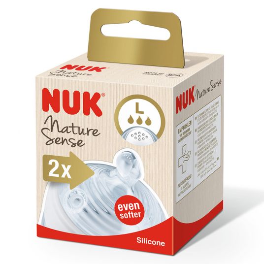 Nuk Teat 2-pack Nature Sense - silicone size L