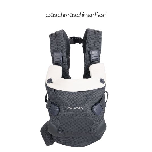 Nuna 4in1 Babytrage CUDL Clik für Neugeborene ab 3,5 kg bis 16 kg einsetzbar mit 4 Tragepositionen, Klickverschluss inkl. Zubehör - Denim