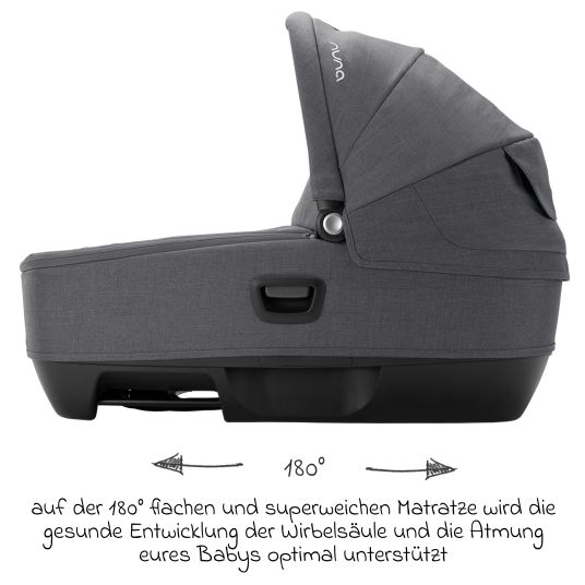 Nuna CARI next carrycot can be used in the car and on the baby carriage - Granite