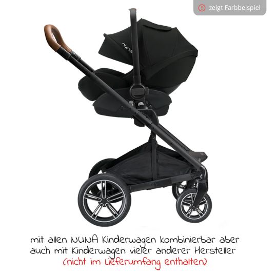 Nuna Babyschale ARRA next i-Size ab Geburt bis 13 kg (40 cm - 85 cm) Liegeposition 157° inkl. Sitzverkleinerer & Sonnenverdeck nur 3,5 kg - Biscotti