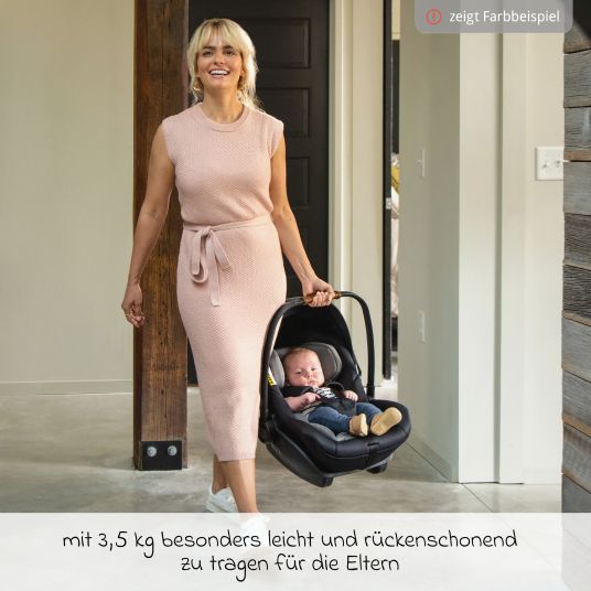 Nuna Babyschale ARRA next i-Size ab Geburt bis 13 kg (40 cm - 85 cm) Liegeposition 157° inkl. Sitzverkleinerer & Sonnenverdeck nur 3,5 kg - Biscotti