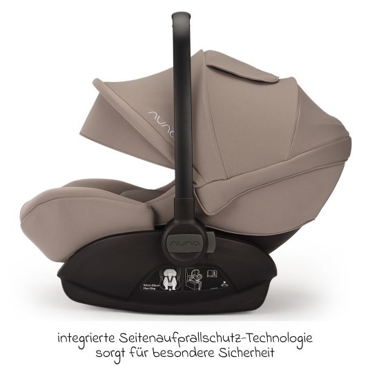 Nuna Babyschale ARRA next i-Size ab Geburt bis 13 kg (40 cm - 85 cm) Liegeposition 157° inkl. Sitzverkleinerer & Sonnenverdeck nur 3,5 kg - Cedar