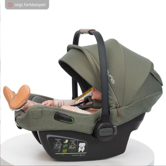 Nuna Infant car seat PIPA next i-Size from birth to 13 kg (40 cm - 83 cm) incl. seat reducer, sun canopy with Dream Drape only 2.8 kg - Biscotti