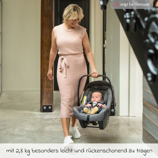 Nuna Babyschale PIPA next i-Size ab Geburt bis 13 kg (40 cm - 83 cm) inkl. Sitzverkleinerer, Sonnenverdeck mit Dream Drape nur 2,8 kg - Biscotti