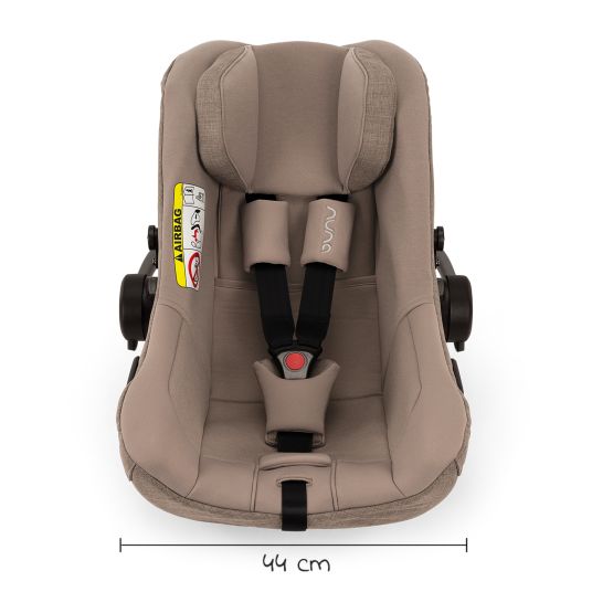 Nuna Infant car seat PIPA next i-Size from birth to 13 kg (40 cm - 83 cm) incl. seat reducer, sun canopy with Dream Drape only 2.8 kg - Cedar