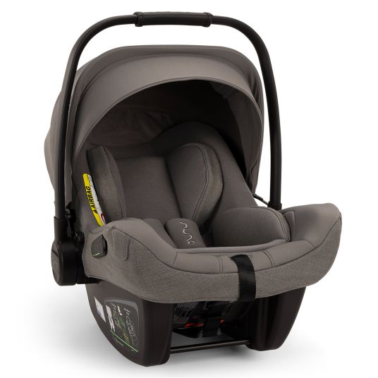 Nuna Seggiolino auto per neonati PIPA next i-Size dalla nascita fino a 13 kg (40 cm - 83 cm) incluso riduttore di seduta, capottina con Dream Drape solo 2,8 kg - Granito