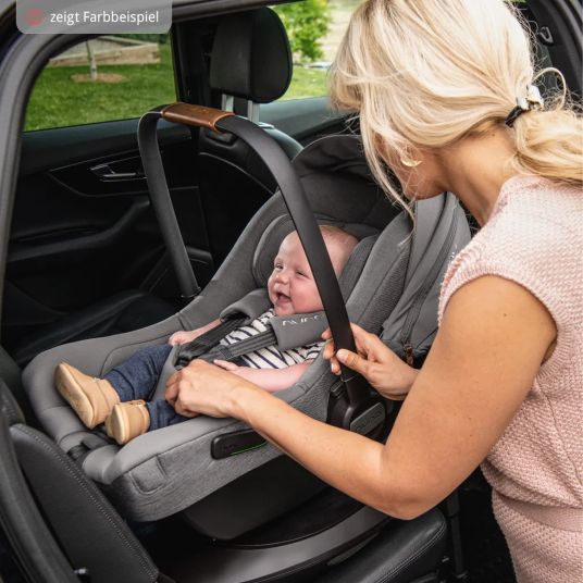 Nuna Infant car seat PIPA next i-Size from birth up to 13 kg (40 cm - 83 cm) incl. seat reducer, sun canopy with Dream Drape only 2.8 kg - Granite