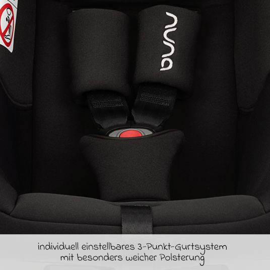 Nuna Babyschale PIPA urbn R 129 ab Geburt bis 13 kg (40 cm - 75 cm) mit Isofix inkl. Sitzverkleinerer & Sonnenverdeck nur 3,3 kg - Caviar