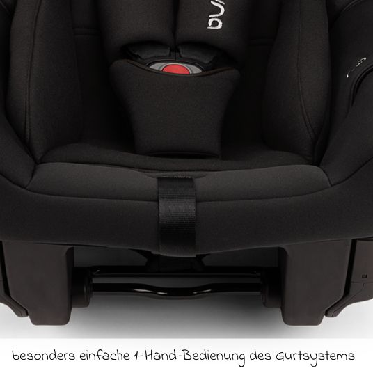 Nuna Babyschale PIPA urbn R 129 ab Geburt bis 13 kg (40 cm - 75 cm) mit Isofix inkl. Sitzverkleinerer & Sonnenverdeck nur 3,3 kg - Caviar