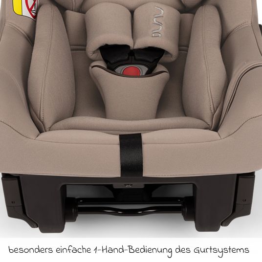 Nuna Babyschale PIPA urbn R 129 ab Geburt bis 13 kg (40 cm - 75 cm) mit Isofix inkl. Sitzverkleinerer & Sonnenverdeck nur 3,3 kg - Cedar