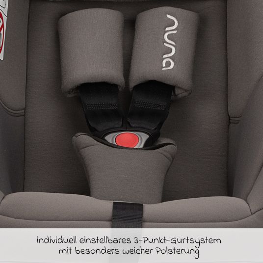 Nuna Babyschale PIPA urbn R 129 ab Geburt bis 13 kg (40 cm - 75 cm) mit Isofix inkl. Sitzverkleinerer & Sonnenverdeck nur 3,3 kg - Granite