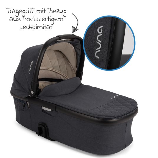 Nuna DEMI Grow carrycot with mesh window for Demi Grow baby carriage incl. mattress & raincover - Ocean
