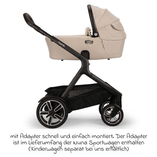 Nuna Babywanne DEMI next faltbar ab Geburt bis 9 Monate mit Sichtschutz, Belüftungsfenster inkl. Matratze & Regenschutz - Biscotti