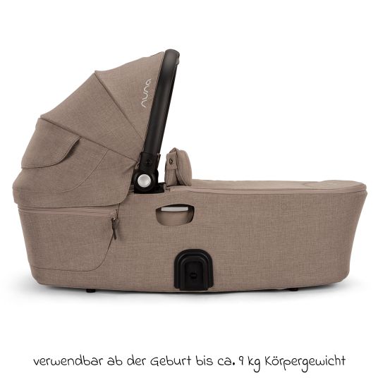 Nuna Babywanne DEMI next faltbar ab Geburt bis 9 Monate mit Sichtschutz, Belüftungsfenster inkl. Matratze & Regenschutz - Cedar