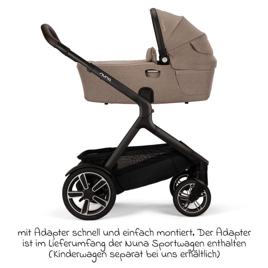 Nuna Babywanne DEMI next faltbar ab Geburt bis 9 Monate mit Sichtschutz, Belüftungsfenster inkl. Matratze & Regenschutz - Cedar