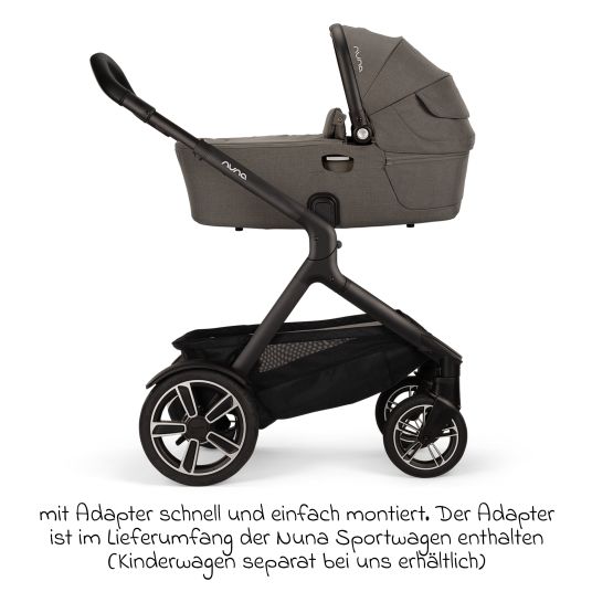 Nuna Babywanne DEMI next faltbar ab Geburt bis 9 Monate mit Sichtschutz, Belüftungsfenster inkl. Matratze & Regenschutz - Granite