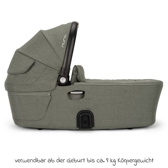 Nuna DEMI next carrycot foldable from birth to 9 months with privacy screen, ventilation window incl. mattress & raincover - Pine