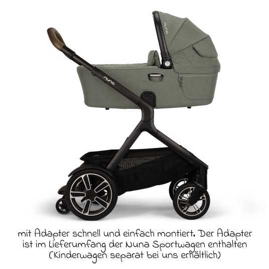 Nuna Babywanne DEMI next faltbar ab Geburt bis 9 Monate mit Sichtschutz, Belüftungsfenster inkl. Matratze & Regenschutz - Pine