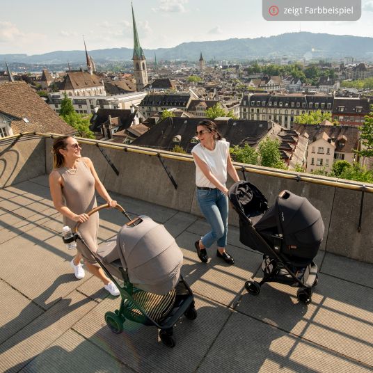 Nuna Babywanne LYTL faltbar für TRIV next, SWIV, TRVL ab Geburt bis 9 Monate mit Sichtschutz, Belüftungsfenster inkl. Matratze & Regenschutz - Cedar