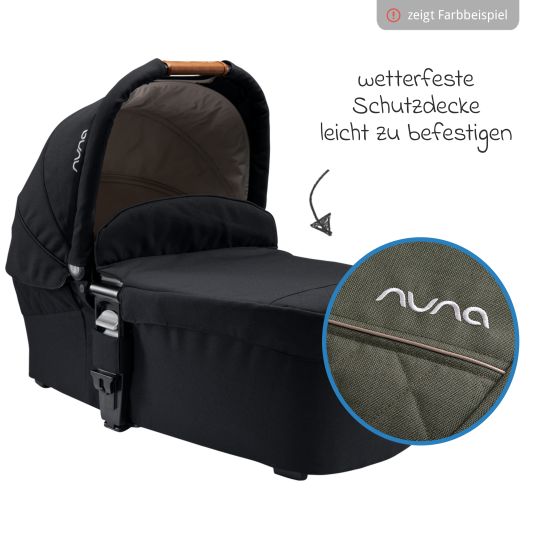 Nuna MIXX next carrycot with mesh window for Mixx next baby carriage incl. mattress & raincover - Caviar