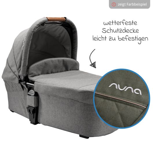 Nuna MIXX next carrycot with mesh window for Mixx next baby carriage incl. mattress & rain cover - Granite