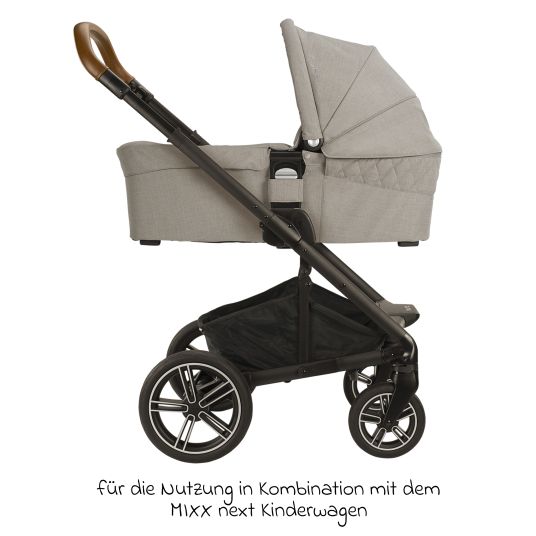 Nuna Babywanne MIXX next mit Mesh-Fenster für Kinderwagen Mixx next inkl. Matratze & Regenschutz - Hazelwood