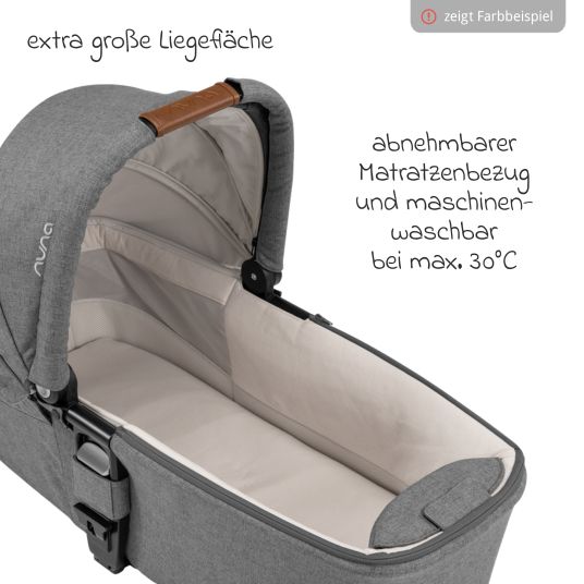Nuna Babywanne MIXX next mit Mesh-Fenster für Kinderwagen Mixx next inkl. Matratze & Regenschutz - Riveted