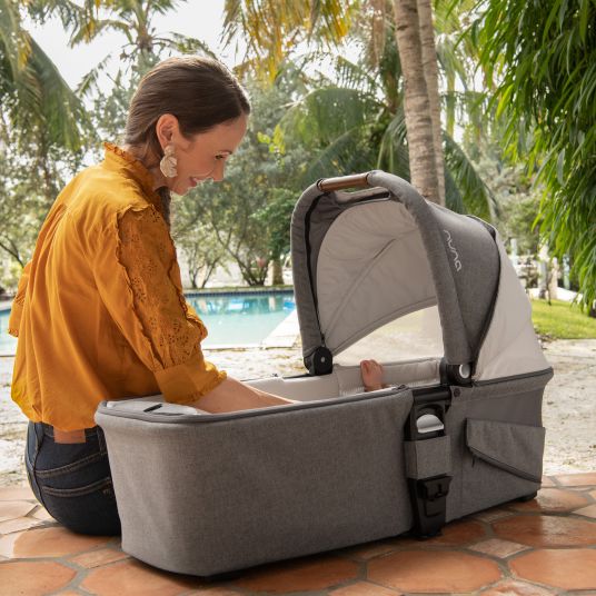 Nuna MIXX next carrycot with mesh window for Mixx next baby carriage incl. mattress & raincover - Riveted