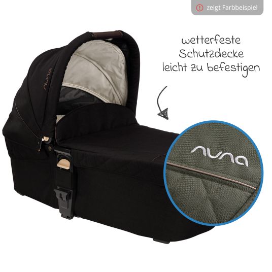 Nuna MIXX next carrycot with mesh window for Mixx next baby carriage incl. mattress & raincover - Riveted