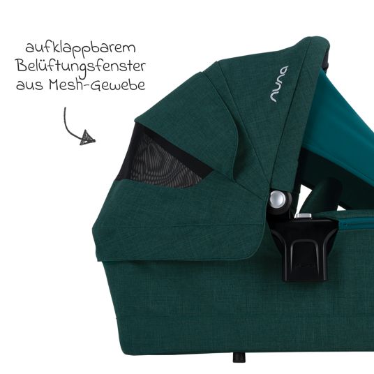 Nuna TRIV next carrycot with mesh window for Triv next baby carriage incl. mattress & raincover - Lagoon