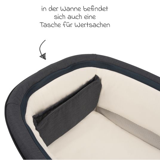 Nuna TRIV next carrycot with mesh window for Triv next baby carriage incl. mattress & raincover - Ocean