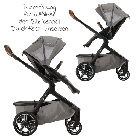 Nuna - Buggy & Sportwagen DEMI Grow mit Liegefunktion, umsetzbarer  Allwettersitz, Teleskopschieber inkl. Fußsack, Adapter, Regenschutz &  Sommerverdeck - Oxford 