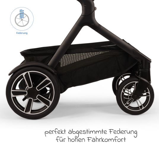 Nuna Buggy & pushchair DEMI next up to 22 kg with magnetic harness fastener, convertible all-weather seat, height-adjustable push bar, integrated privacy screen incl. adapter & rain cover - Biscotti