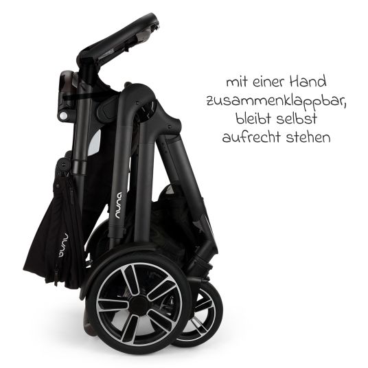 Nuna Buggy & pushchair DEMI next up to 22 kg with magnetic harness fastener, convertible all-weather seat, height-adjustable push bar, integrated privacy screen incl. adapter & rain cover - Biscotti