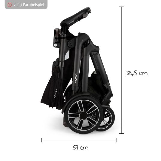 Nuna Buggy & pushchair DEMI next up to 22 kg with magnetic harness fastener, convertible all-weather seat, height-adjustable push bar, integrated privacy screen incl. adapter & rain cover - Biscotti